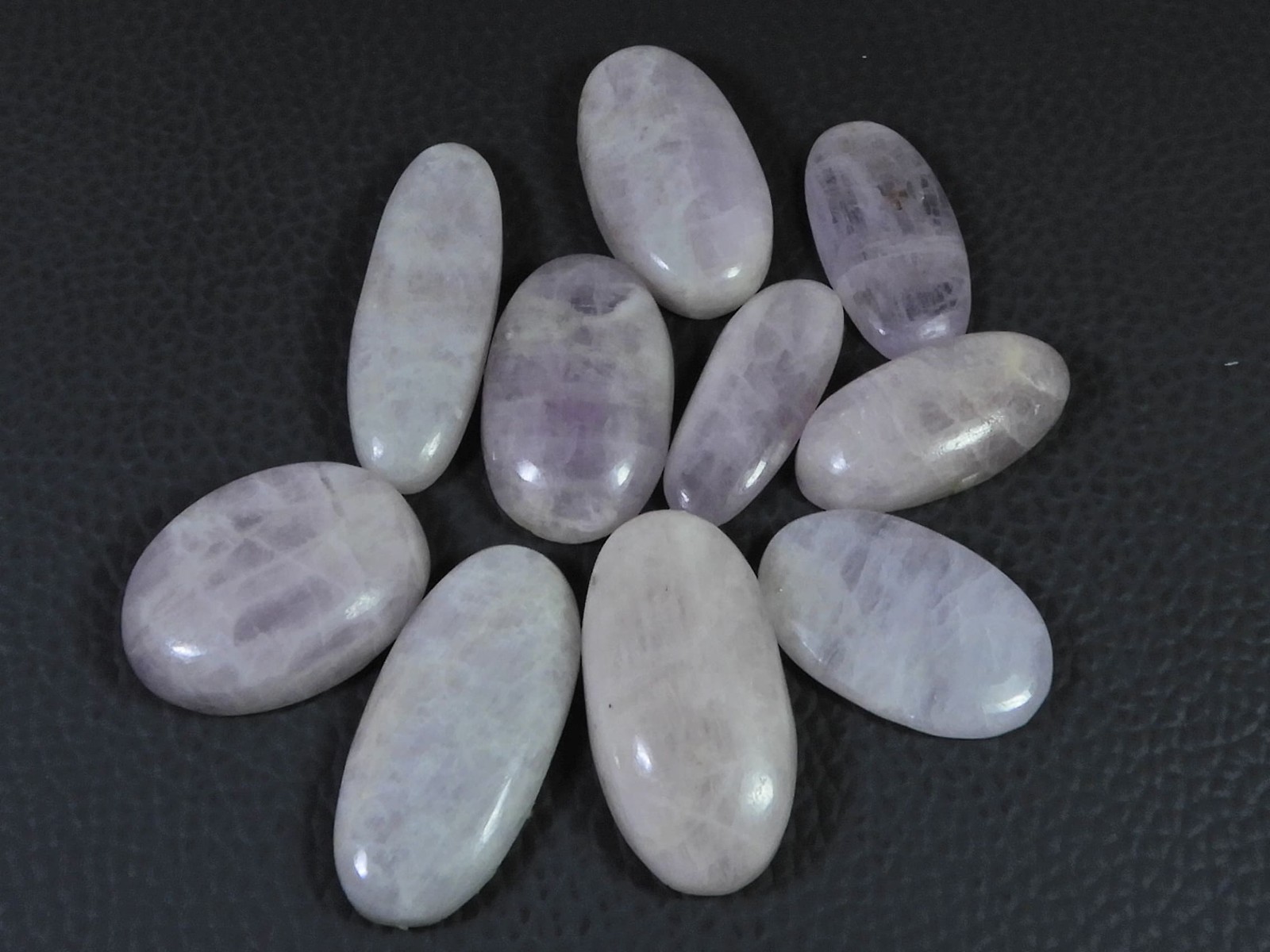 232Cts. Natural Pink Kunzite Oval Cabochon Loose Gemstone 10Pcs Lot 25-29MM e609