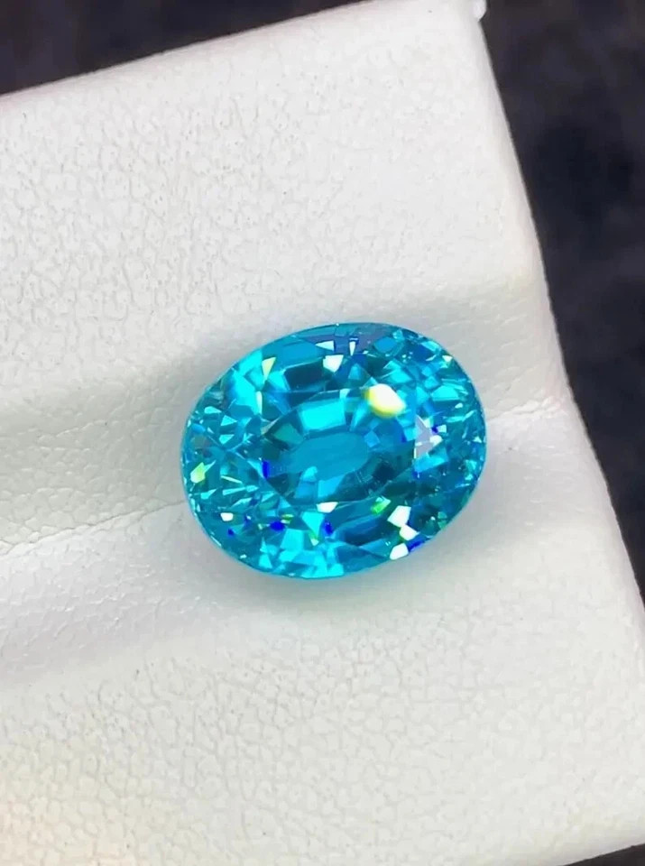12 Ct+ Natural Flawless Ceylon Blue Aquamarine Oval Loose Gemstone EGL Certified