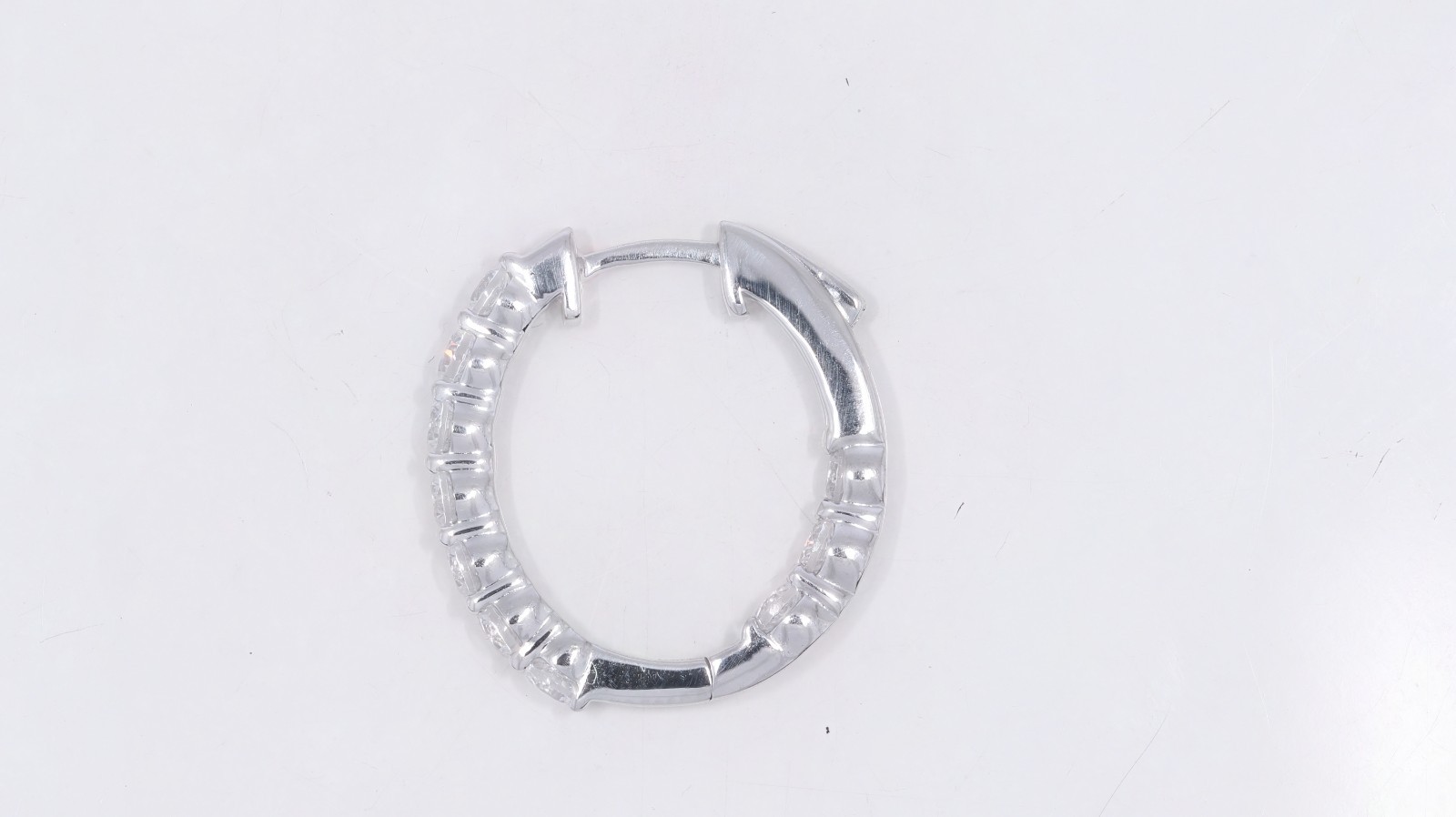 Ananta Jewels 2.00Ct Round Cut Moissanite Hoop Earrings 925 Silver for Women