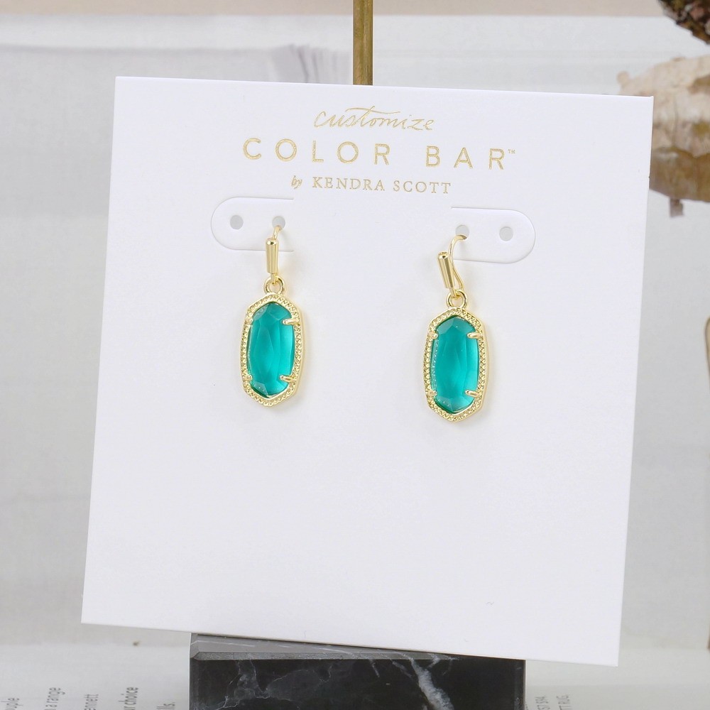 NWOT Kendra Scott Lee London Blue Drop Earrings Gold Plated December