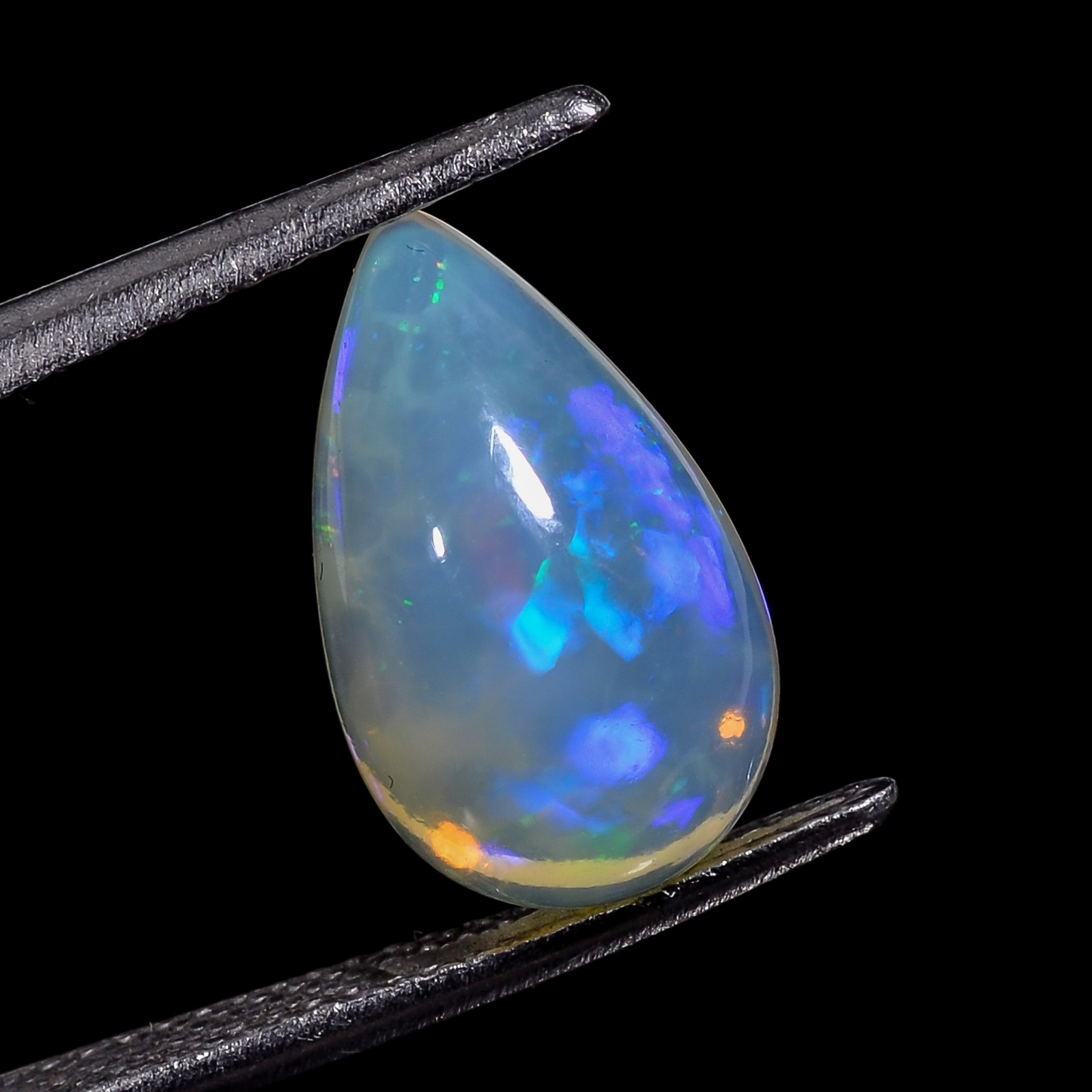 (08X13X05 MM SIZE) 2.85 Carat. NATURAL ETHIOPIAN OPAL PEAR SHAPE LOOSE GEMSTONE