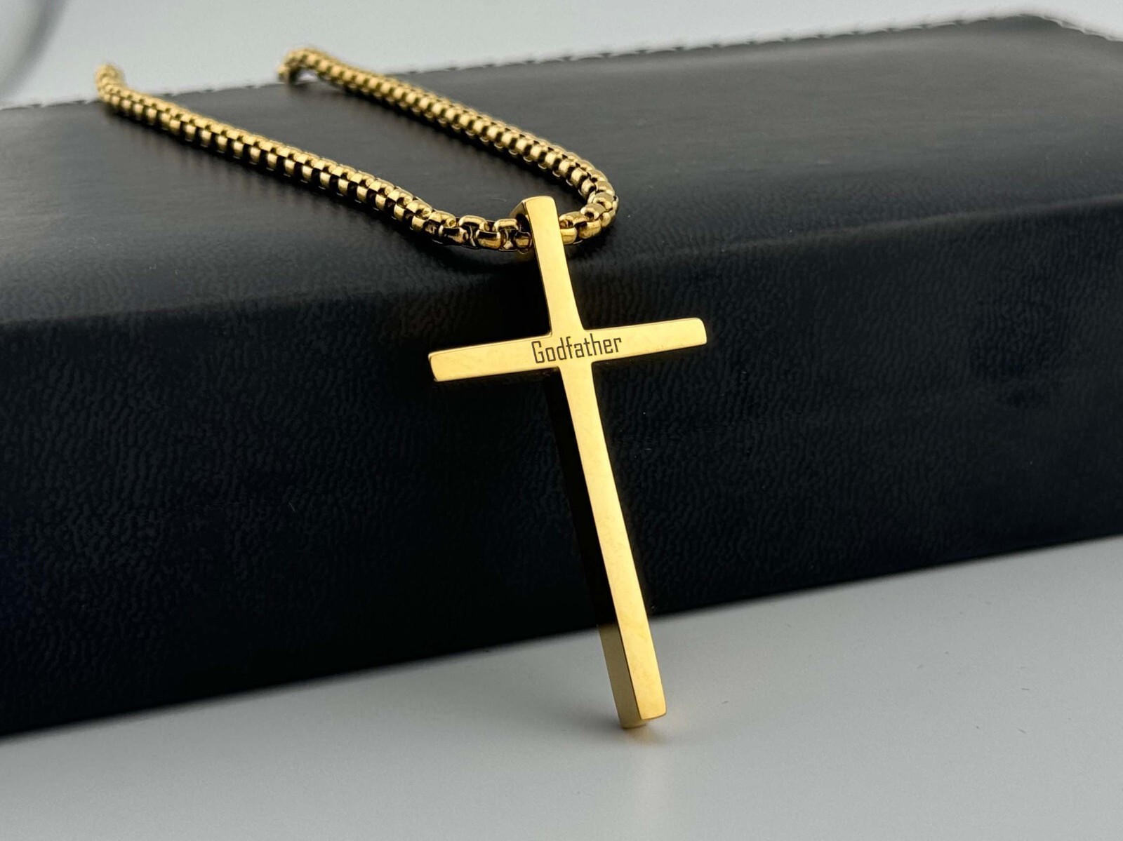 Personalized Engraved Cross Necklace Christian Catholic Easter Gift Pendant