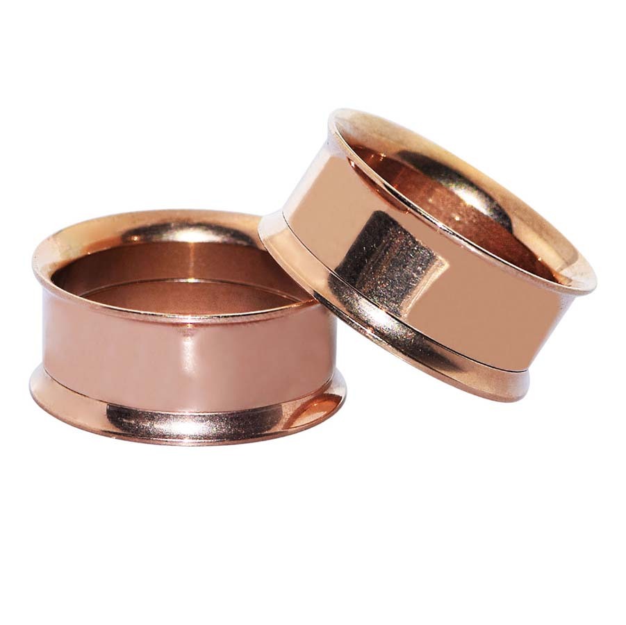 2PCS Stainless Steel Ear Gauges Plugs Screw Fit Flesh Tunnels Hollow Expanders