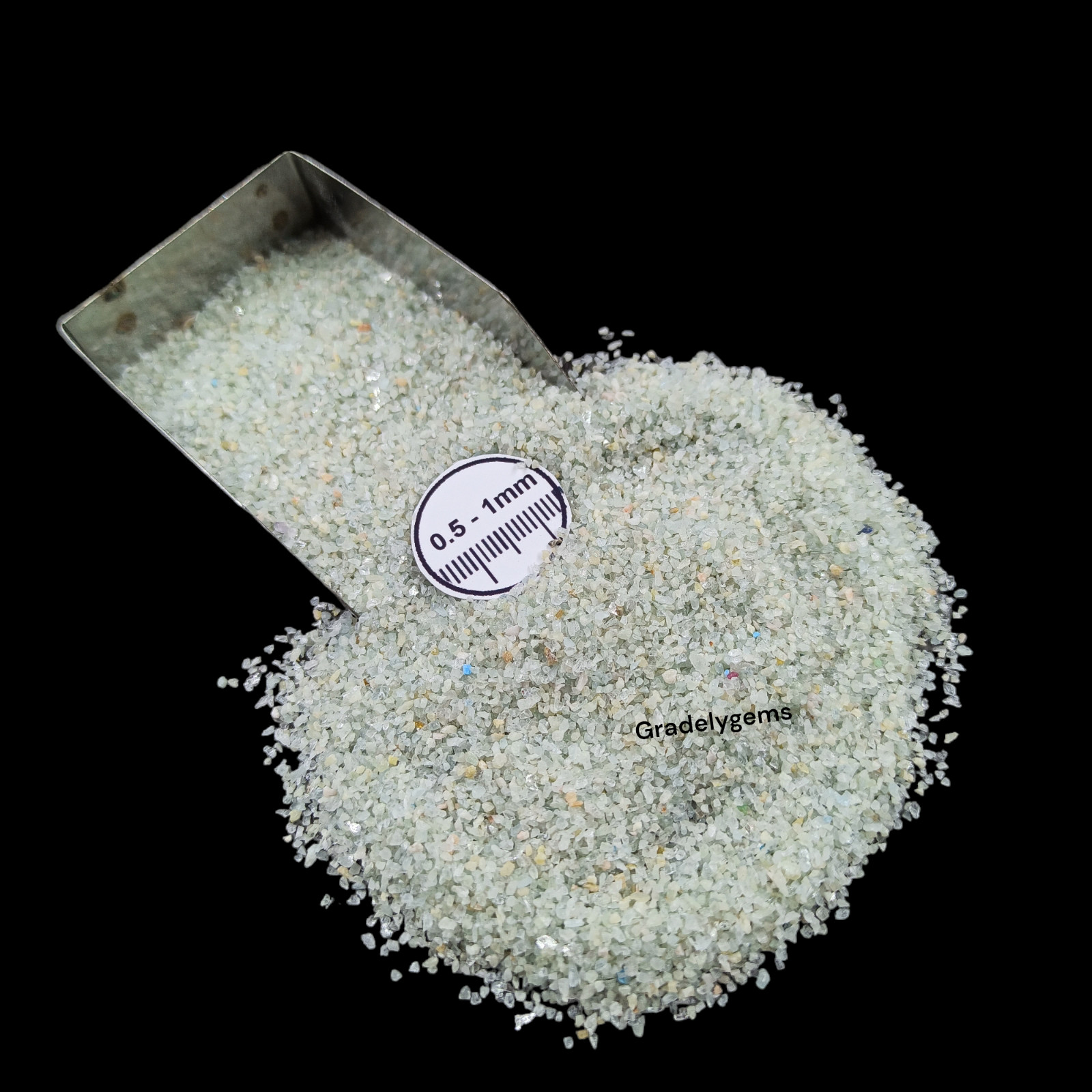 Premium Aquamarine Gemstone Crushed Powder – for Resin Art, Craft, Ring inlay