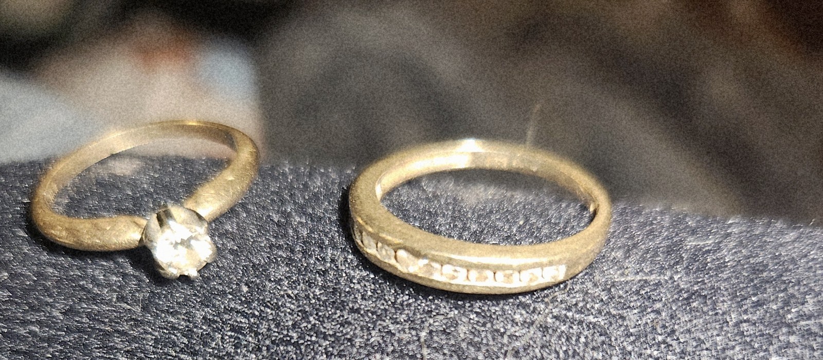 Engagement Ring and Wedding Band Set