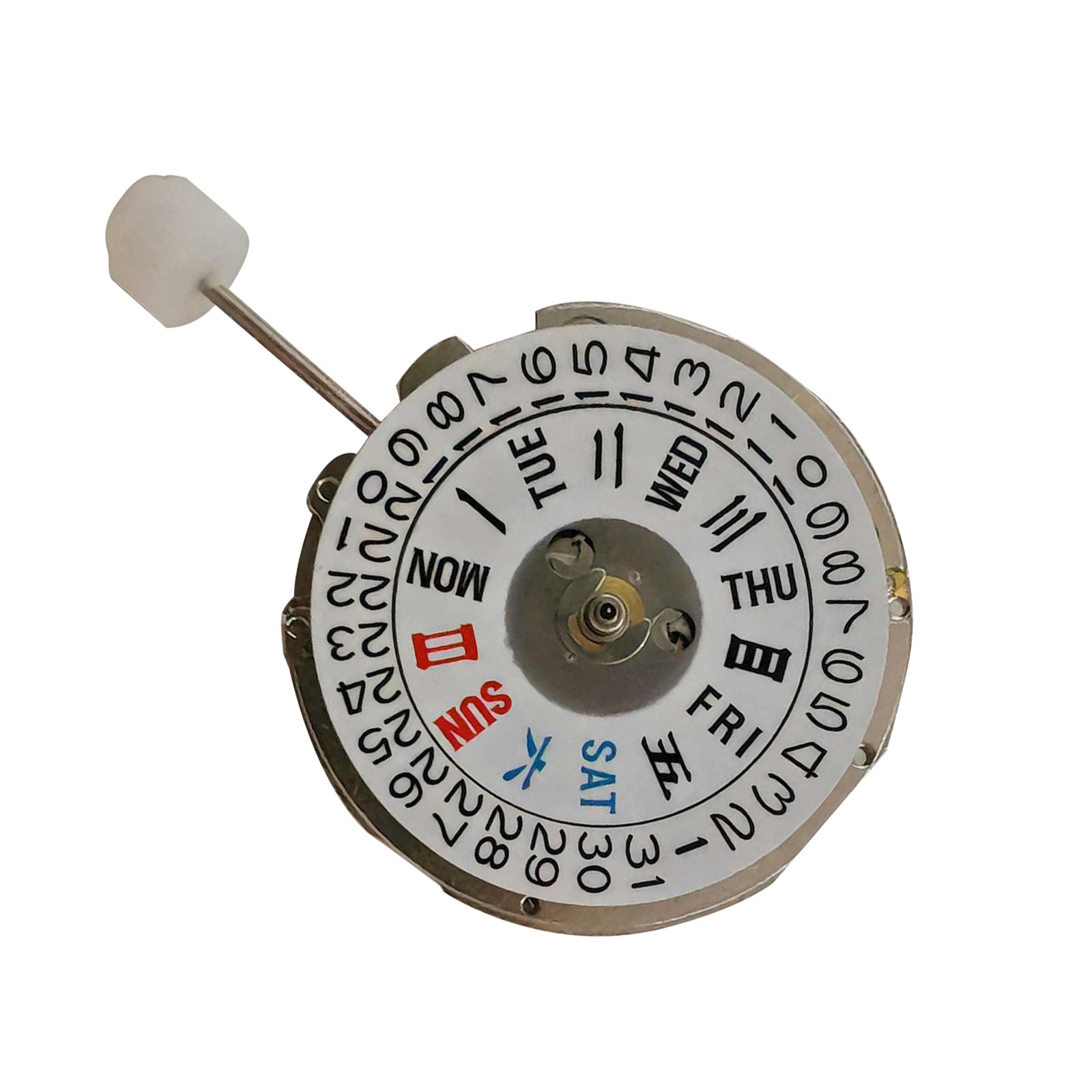 China Made Auto Mechanical Watch Movement Day Date Crown at 3 For NH36 Durable