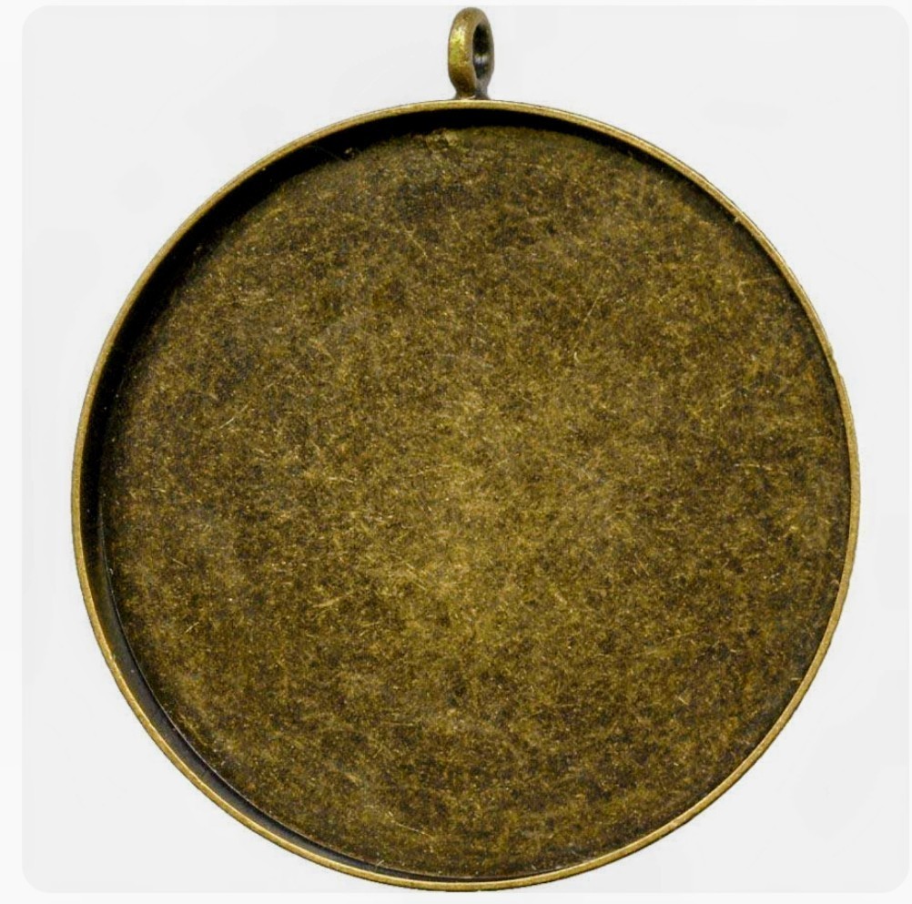 24 Pack: 35mm Round Brass Bezel Trays for Cabochon, Mosaics, Clay, Resin $5