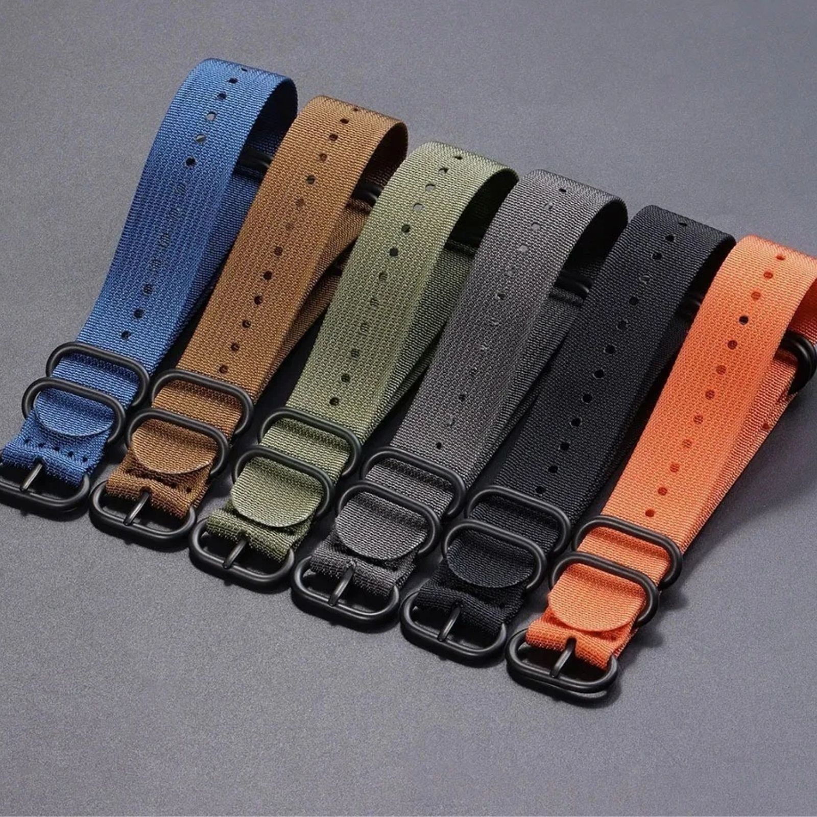 18mm 20mm 22mm 24mm Ballistic Durable Military Nylon Wrist Watch Band Strap New
