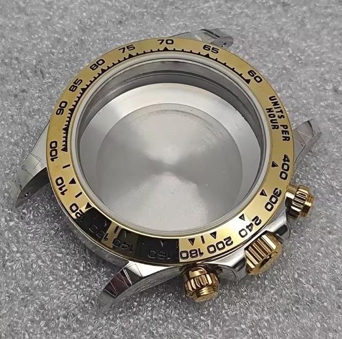 Watch Repair Polished Steel Chronograph Case Bezel For Caliber 7750 Movement