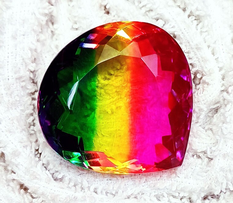 Pear Cut Watermelon Tourmaline Certified Loose Gemstone 97.70 Ct With Free Gift