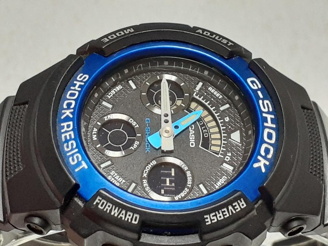 [Battery replaced, working condition] Casio G-SHOCK AW-591 Blue Analog-Digital W