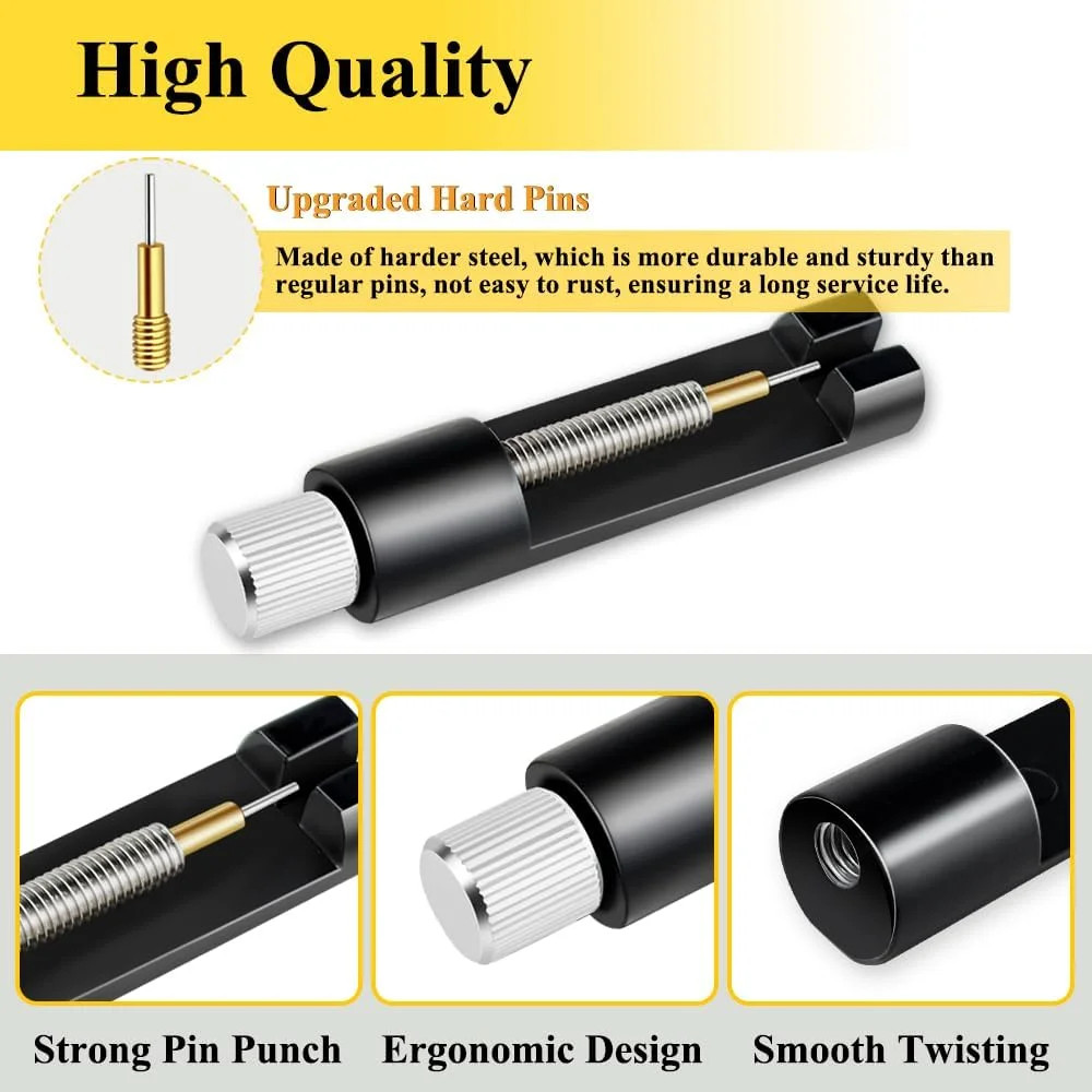 Adjustment Watch Band Strap Link Pin Remover Spring Bar Repair Resizing Tool Kit