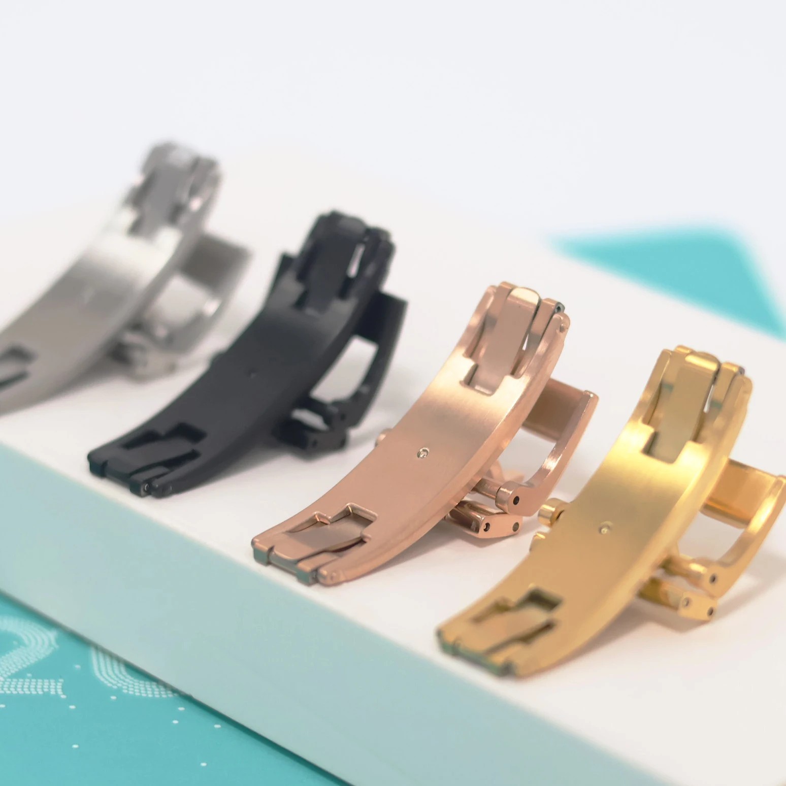 16mm 18mm Spring Deployment Clasp Steel Watch Band Buckle Replacement Parts