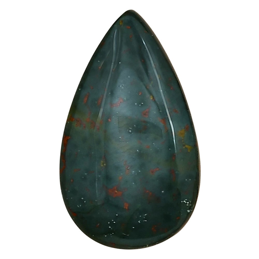 Natural Blood Stone 28.25×16.7×5 mm Pear Shape Polished Gemstone LS02189-32