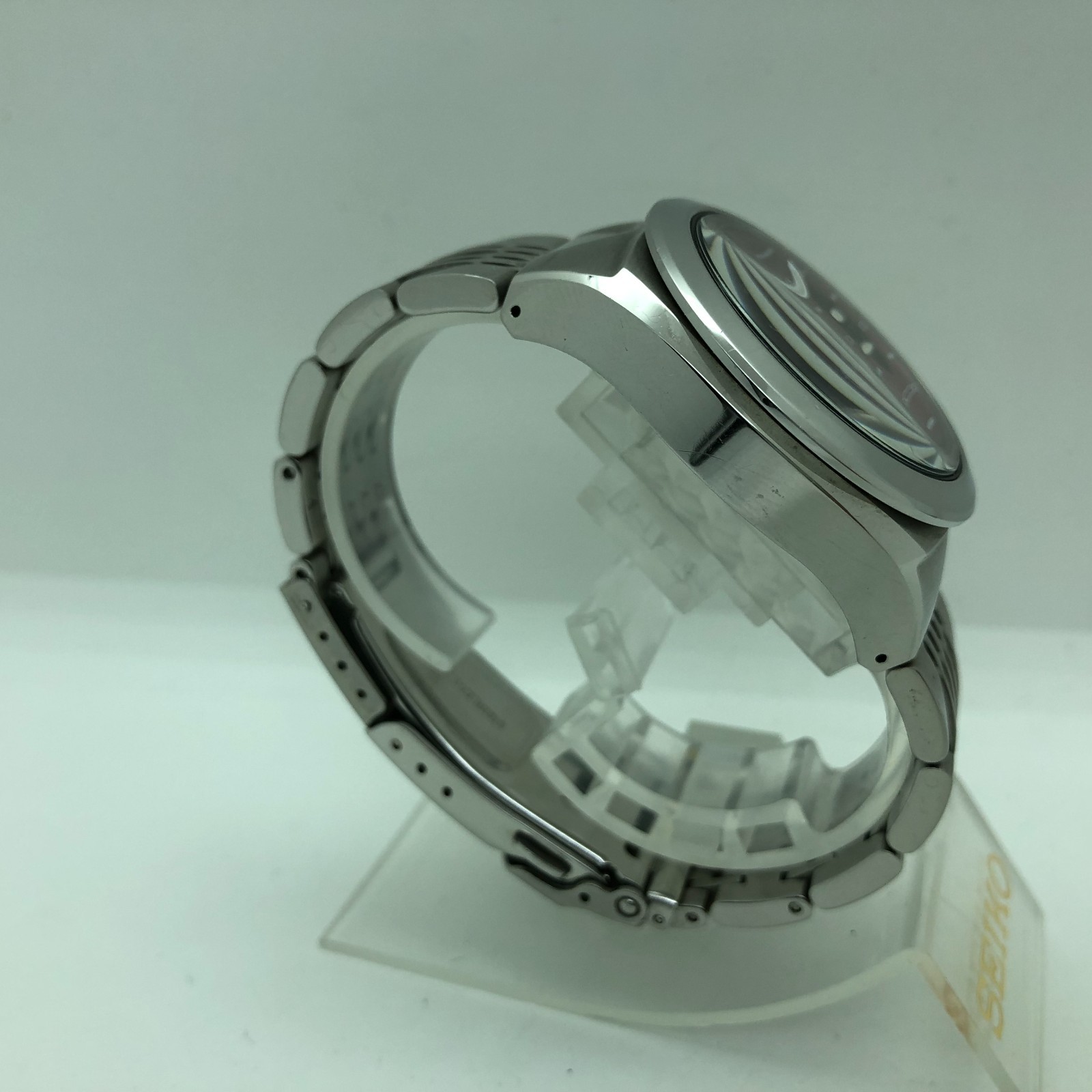 [w2350] SEIKO SUS 4S12-0010 SCFF007 Automatic All original Red dial 25J EX/VG