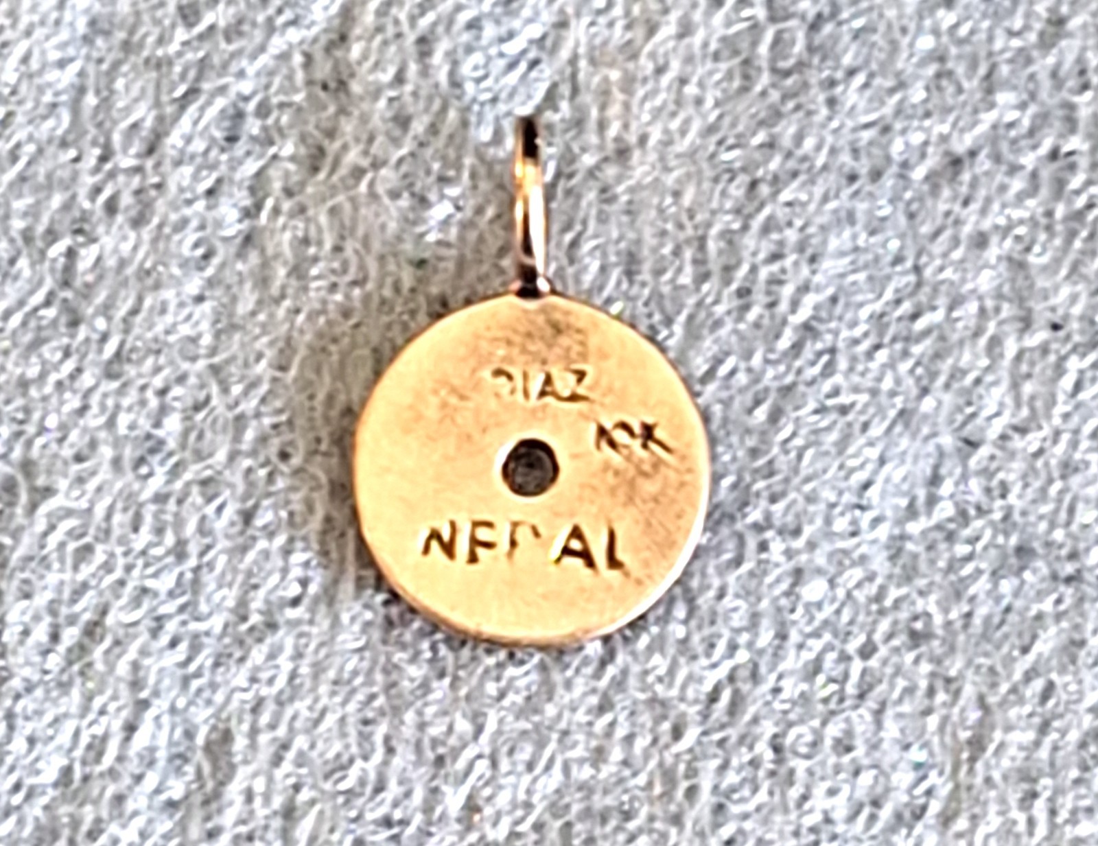 Jane Diaz Nepal Mini Disc Pendant 10K Rose Gold