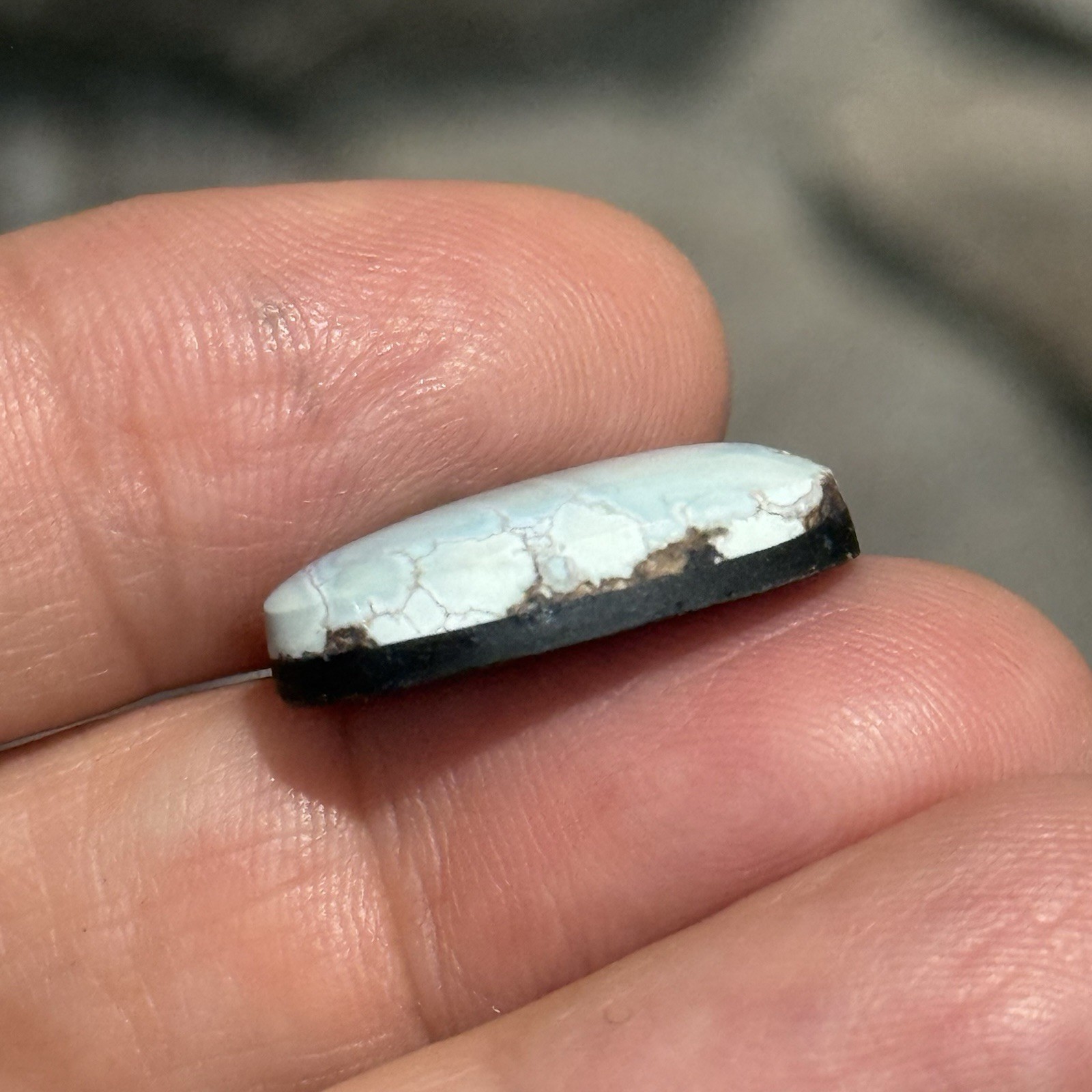 9.85ct 20.6x13x5mm Fine Powder Blue Gobi Turquoise Backed Cabochon Loose Gem