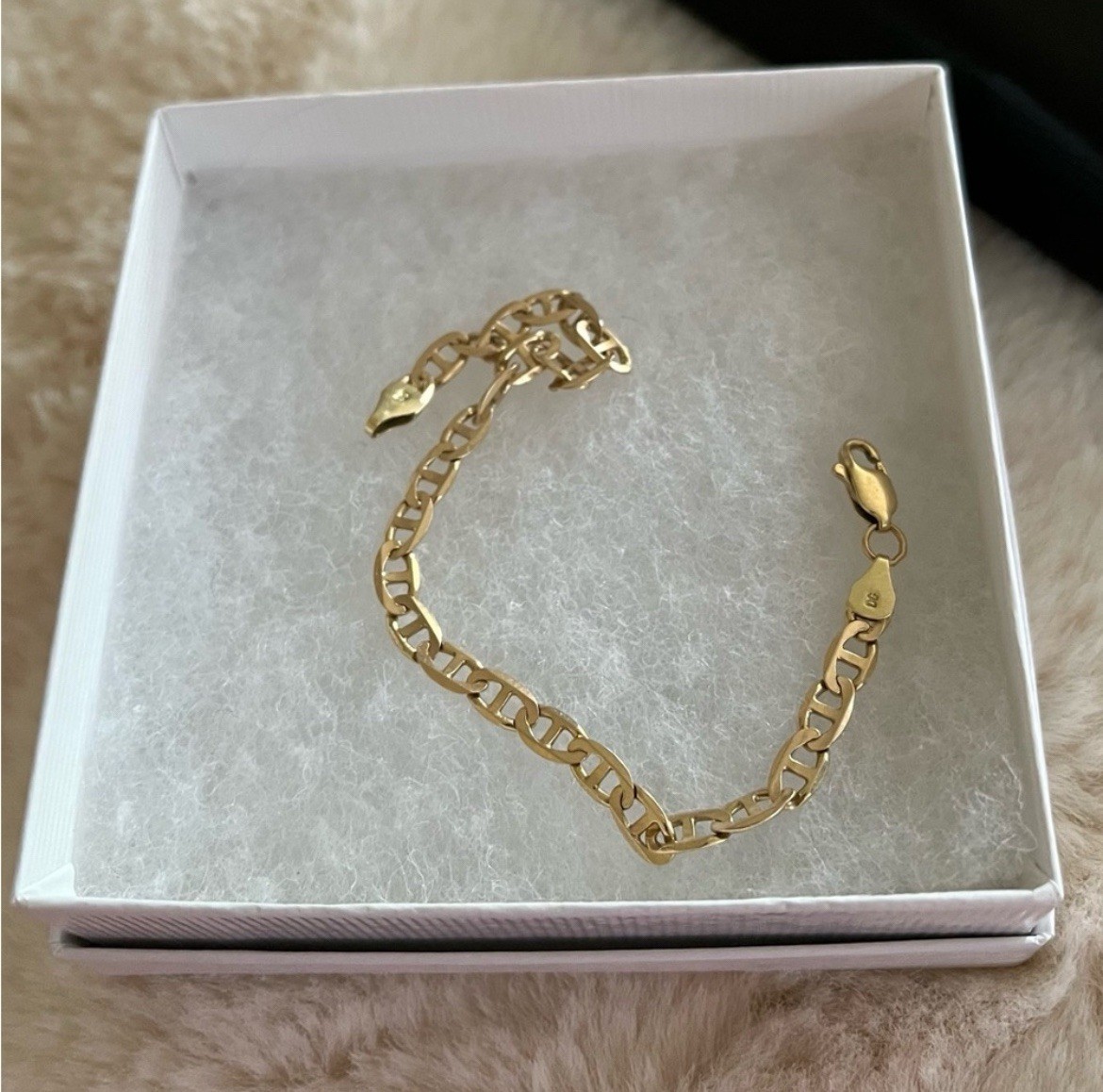 14k Italian Gold Gucci Style Link Bracelet 7” 5.9 Grams