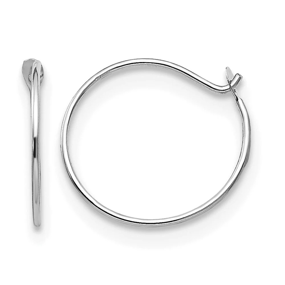 14K White Gold Sm. Endless Hoop Earrings
