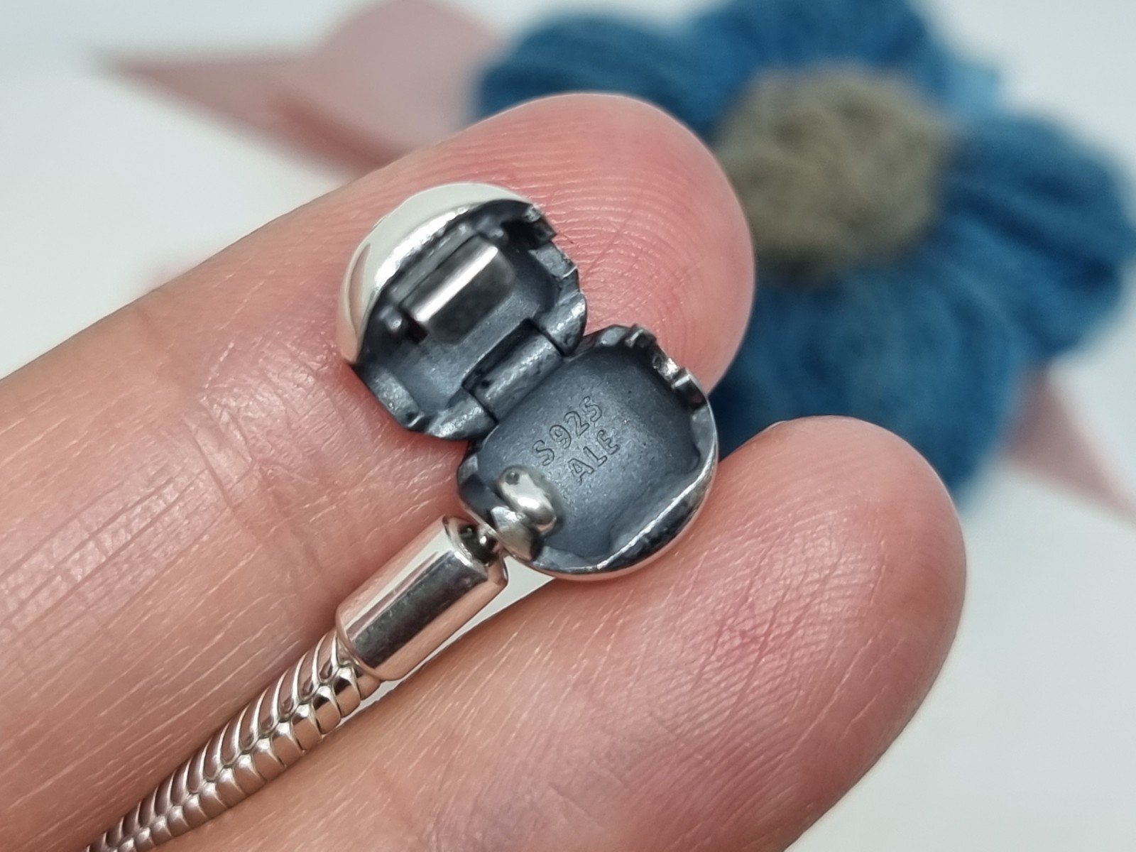 NEW Genuine Pandora Moments Logo Ball Clasp Snake Chain Necklace BOXED 💕 40cm