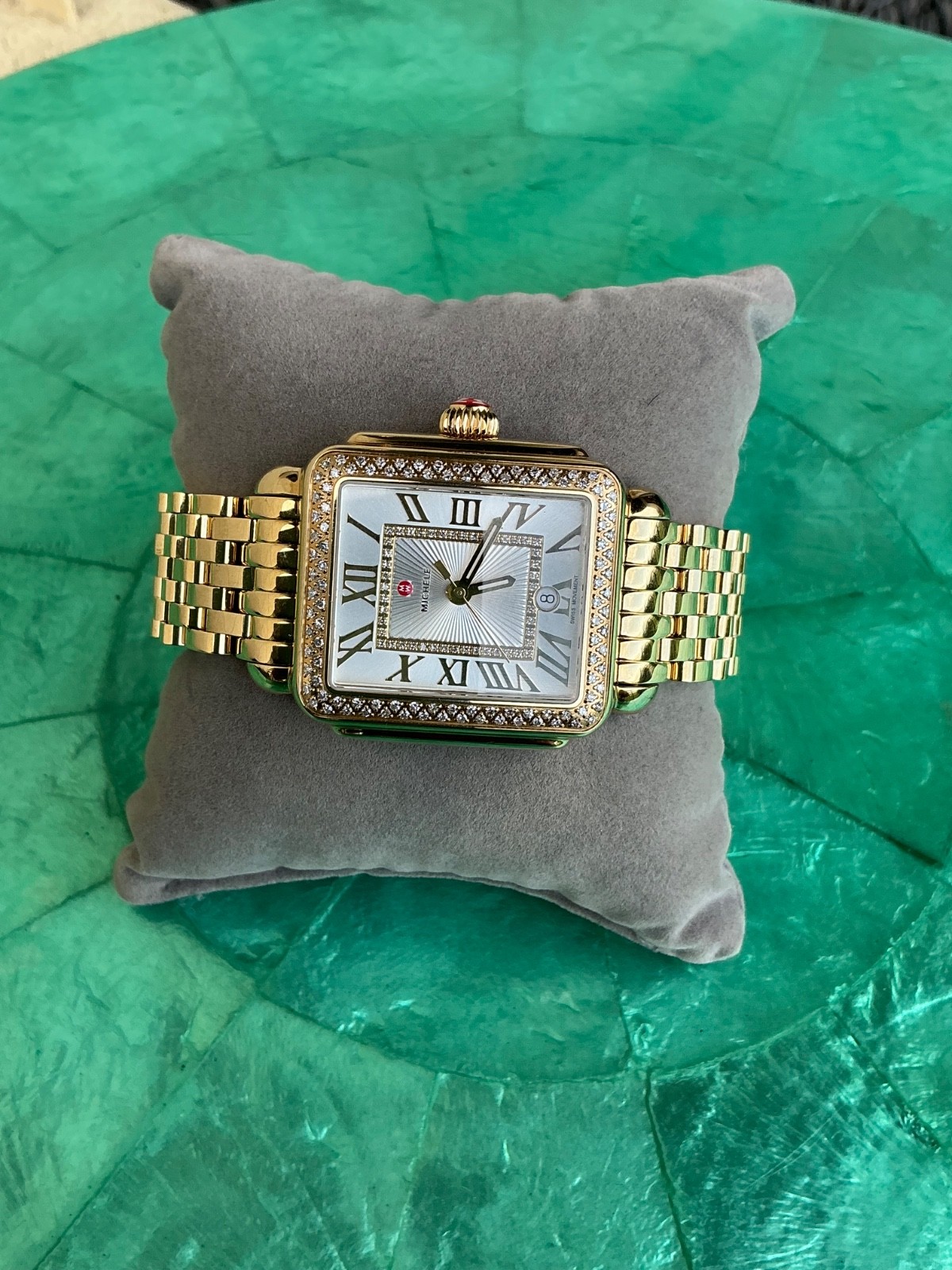 Michele Deco Madison Diamond 18K Yellow Gold-Plated Watch MW06T01B0018