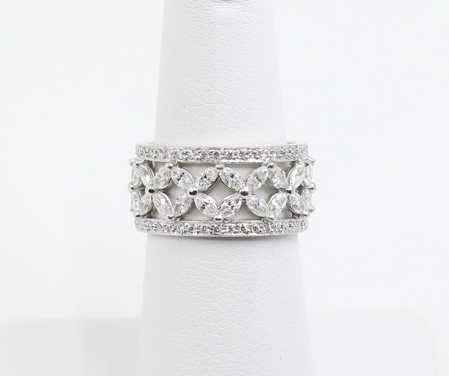 Tiffany & Co. Victoria Eternity Diamond Band Ring Platinum Size 6.5