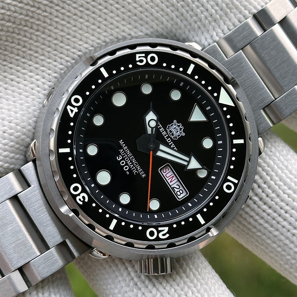 STEELDIVE SD1975W Mens 47.5mm Automatic Dive Watch NH36 Sapphire Steel