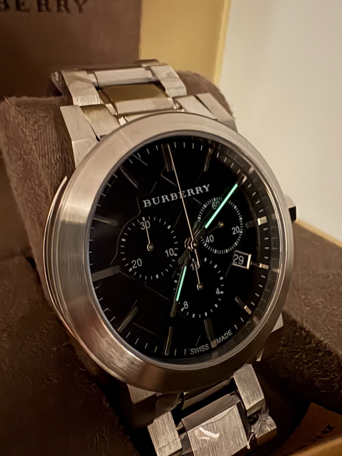 BURBERRY The City BU9351 Stainless Steel Black Dial Men’s Watch 42mm