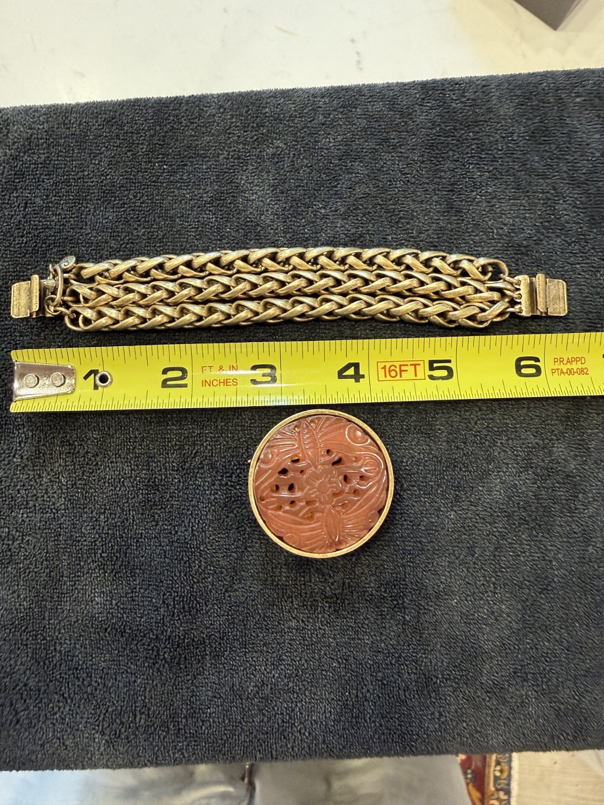 CAbi Villa Convertible Gold Chain Bracelet/Brooch w Cabi Box