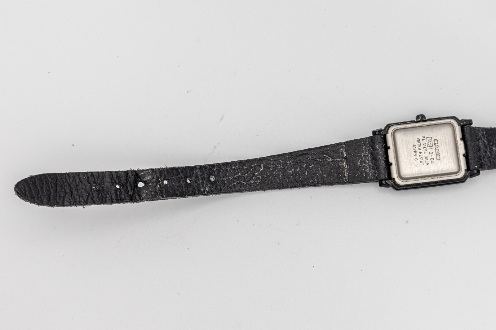 Vintage Casio LQ-64 Quartz Black Tank Dress Ladies Watch Module 359 – Running