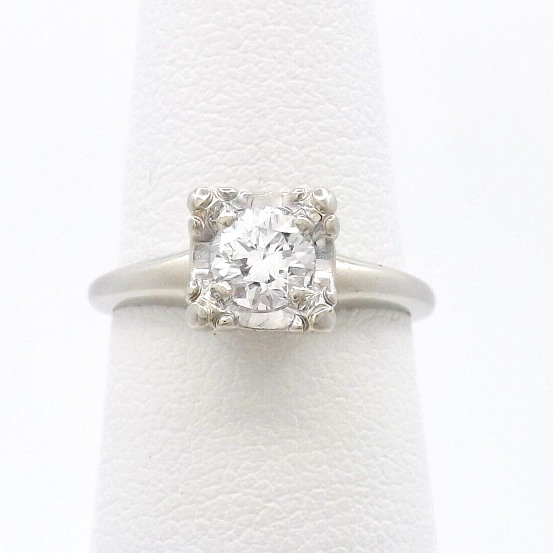 ArtCarved Wood Sons 14k Gold European Cut Diamond Engagement Ring Box Setting