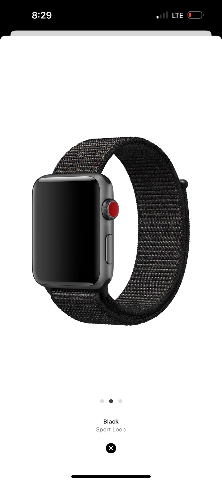 Apple Watch Sport Loop 44mm (42/45/46/49) Genuine OEM Black Used
