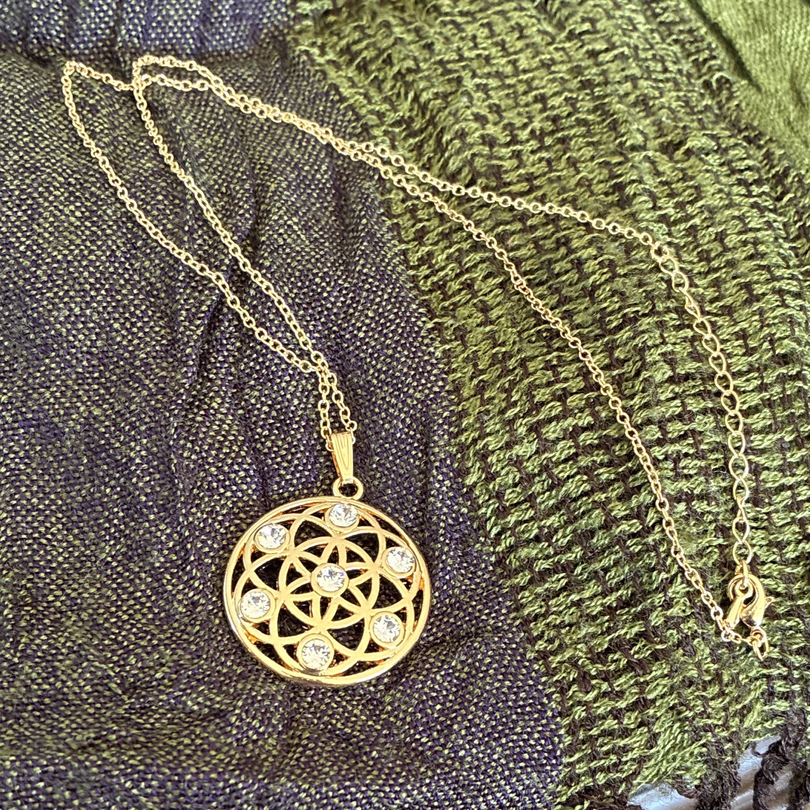 Goddess Flower Necklace With Lobster Claw Fastener