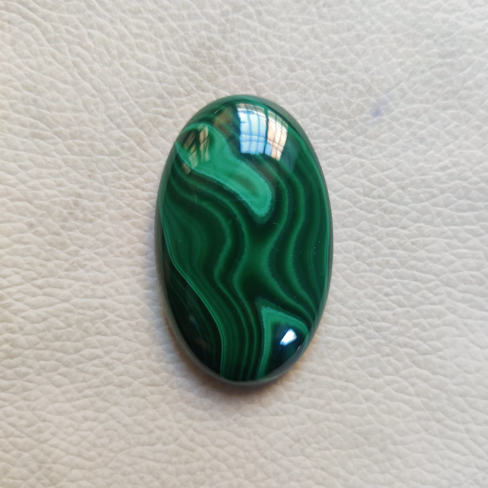 Natural Green Malachite Loose Gemstone Cabochon,Oval-116 CT,42 X 26 X 9 MM