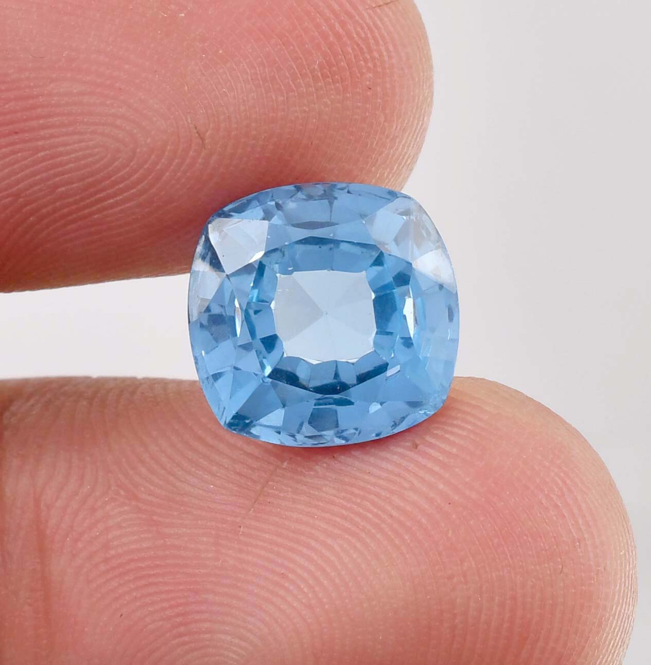 Flawless 7 x 7 mm Natural Blue Tourmaline 2.50 Ct GIT Certified Loose Gemstone
