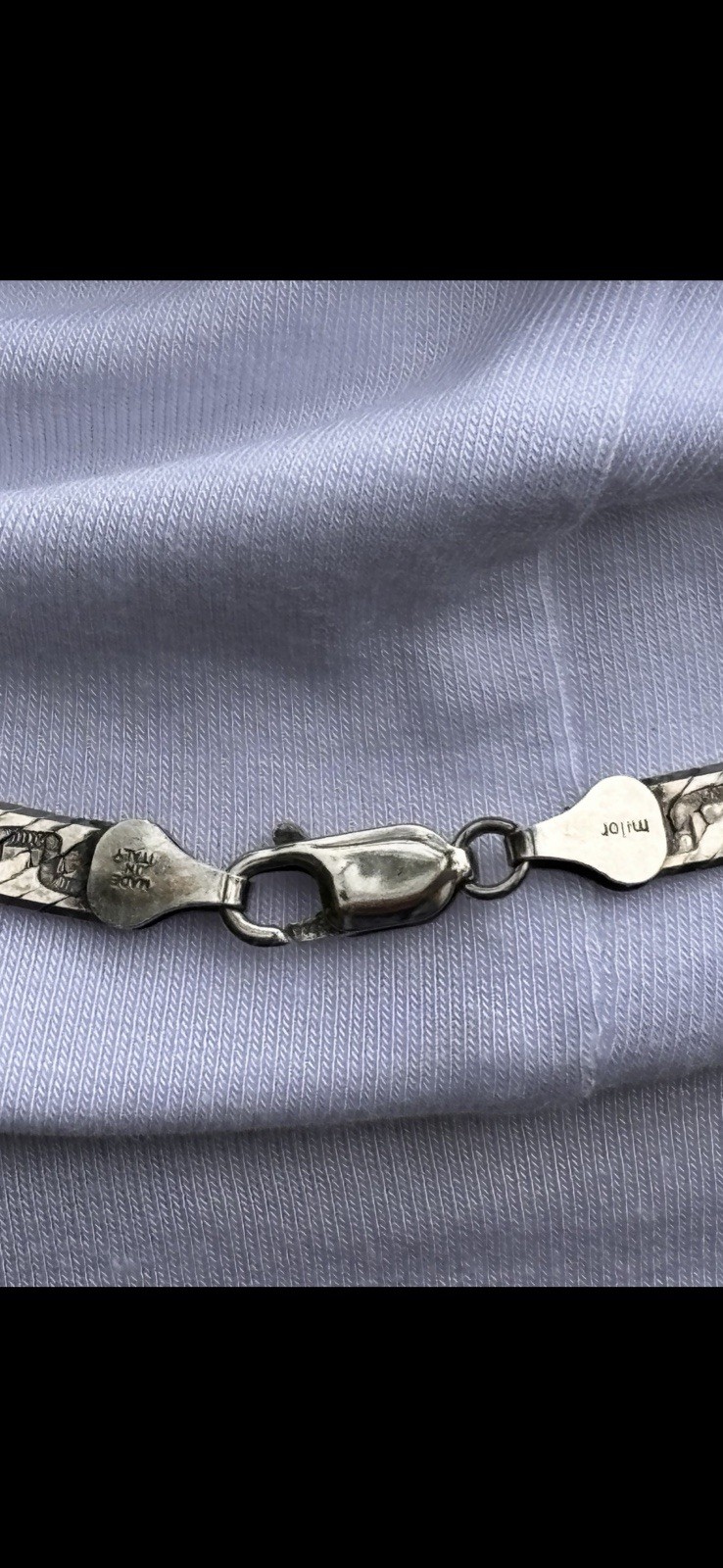 MILOR Made In Italy 30In 5 Mm Herringbone VTG Reversible Necklace Approx 26Grams