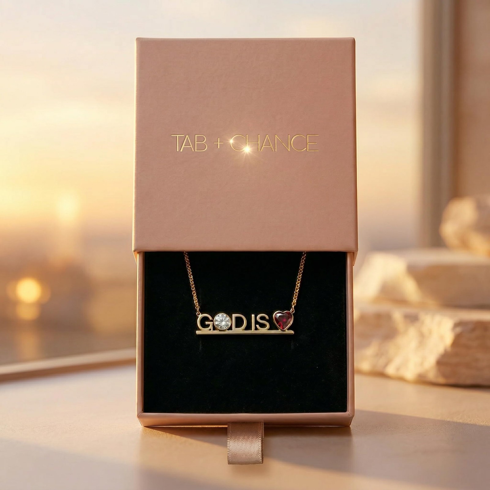 Tabitha Brown God Is Love Necklace 18k Gold Plated over Stainless Steel with …