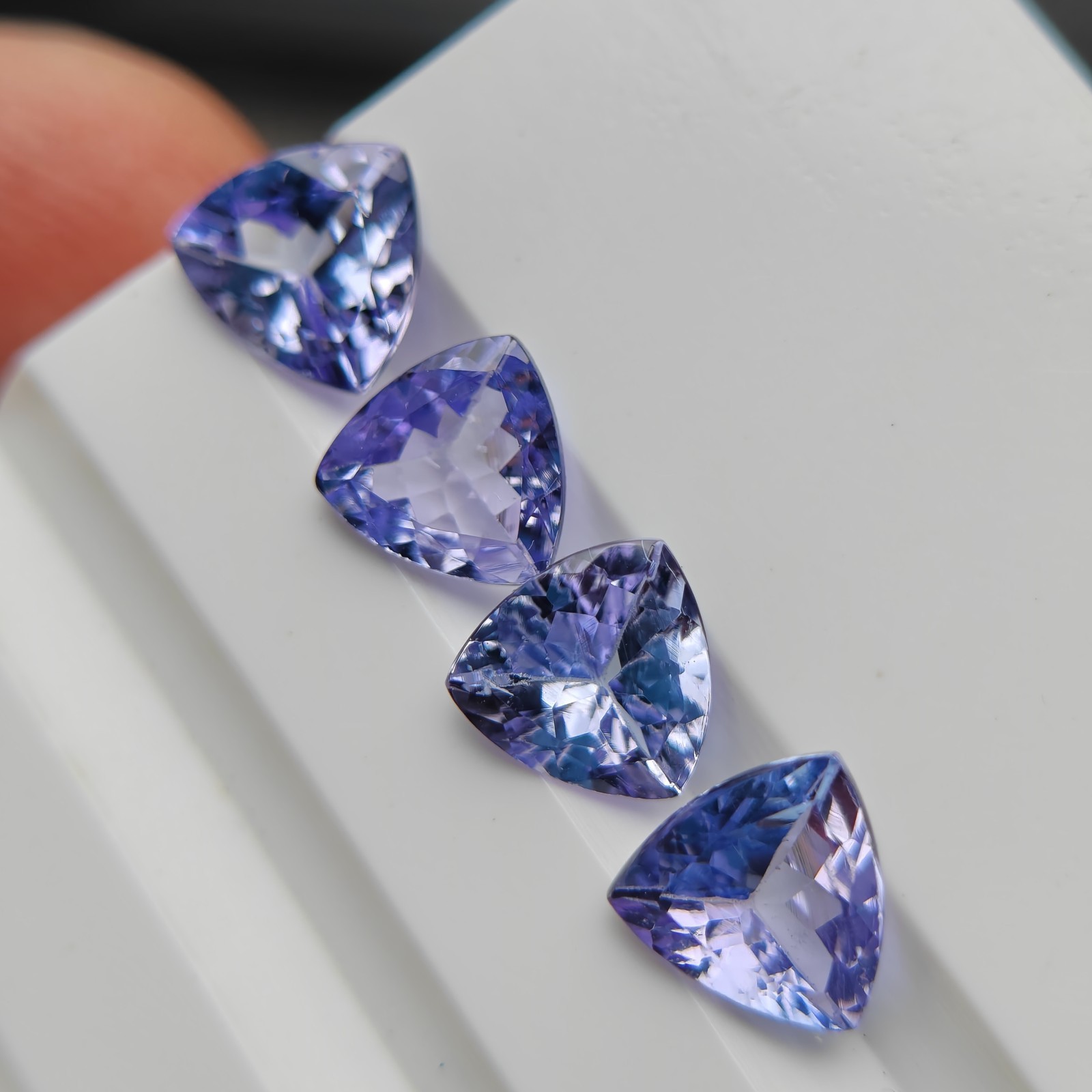 Natural tanzanite lot trillion gemstone loose gemstone jewelry making| 6mm