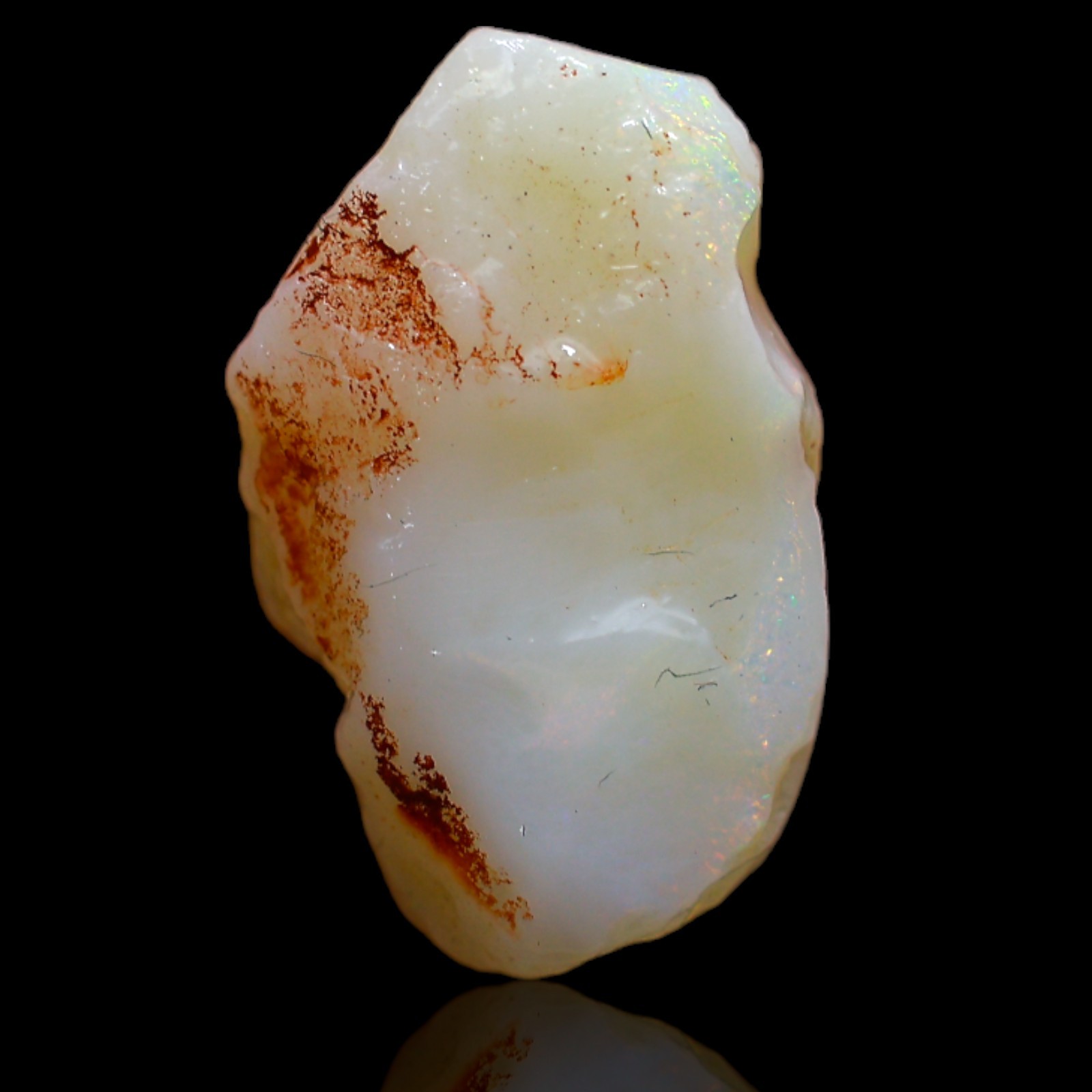 Natural Fire Opal Gemstone 6.45 Cts Loose Artisan Rough Australia 16x10x7 mm