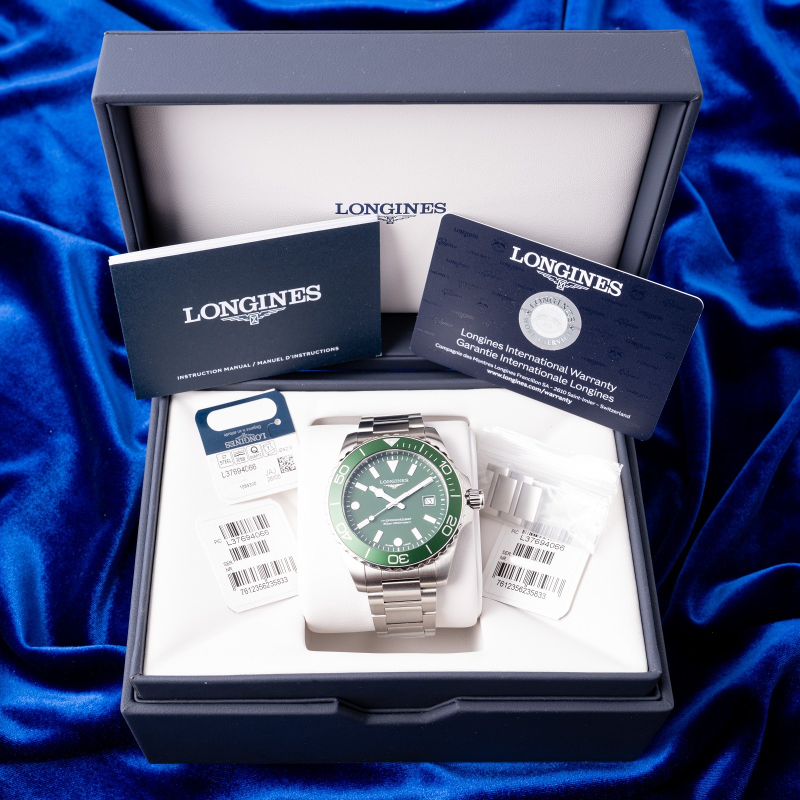 2026 LONGINES Hydroconquest 42 Green Dial L37694066 L3.769.4.06.6 w/BOX & PAPERS