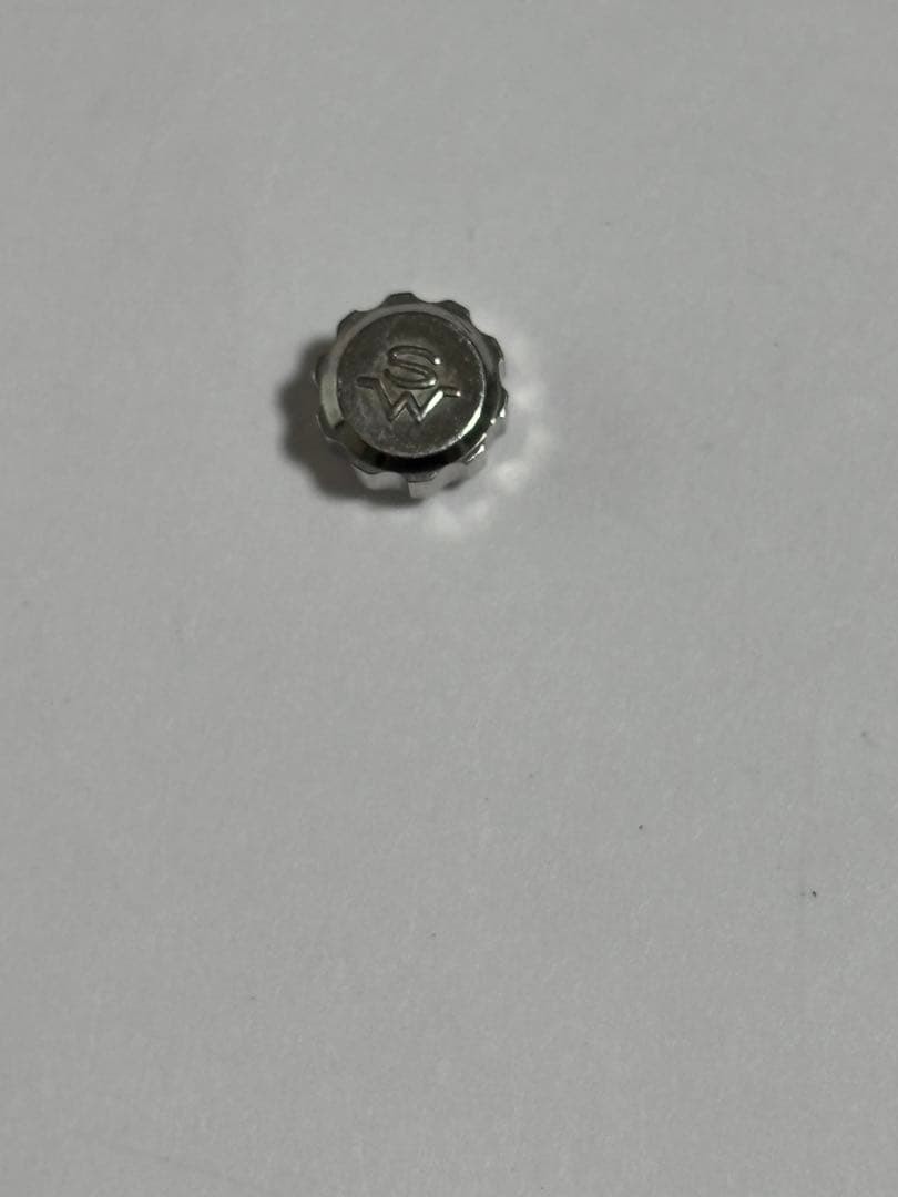 Seiko wristwatch, silver crown with SW mark, unused.