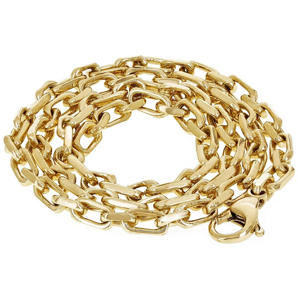 14k Yellow Gold Necklace Anchor Chain Link – 24″ x 4.5mm | Solid 43 Grams