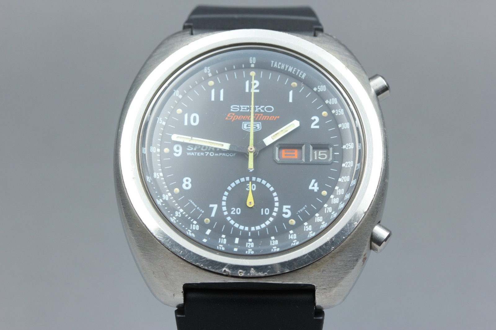 Vintage 1970 [Near Mint-] Seiko 5 Sports Speed Timer 6139-7010 Men’s AT Watch JP