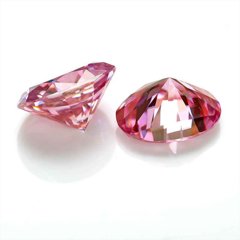 Pink Moissanite Loose Stones GRA Certified Multi Shape Brilliant Cut VVS Jewelry