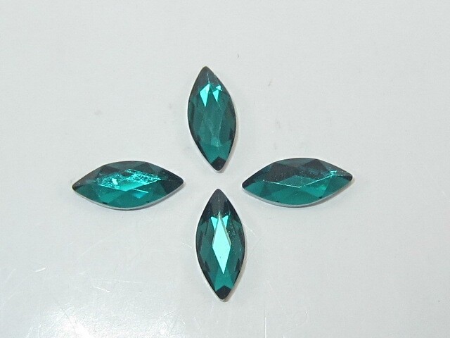 12pcs 4X1.8mm MARQUISE EMERALD FLAT BACK STAR BRIGHT Rhinestones