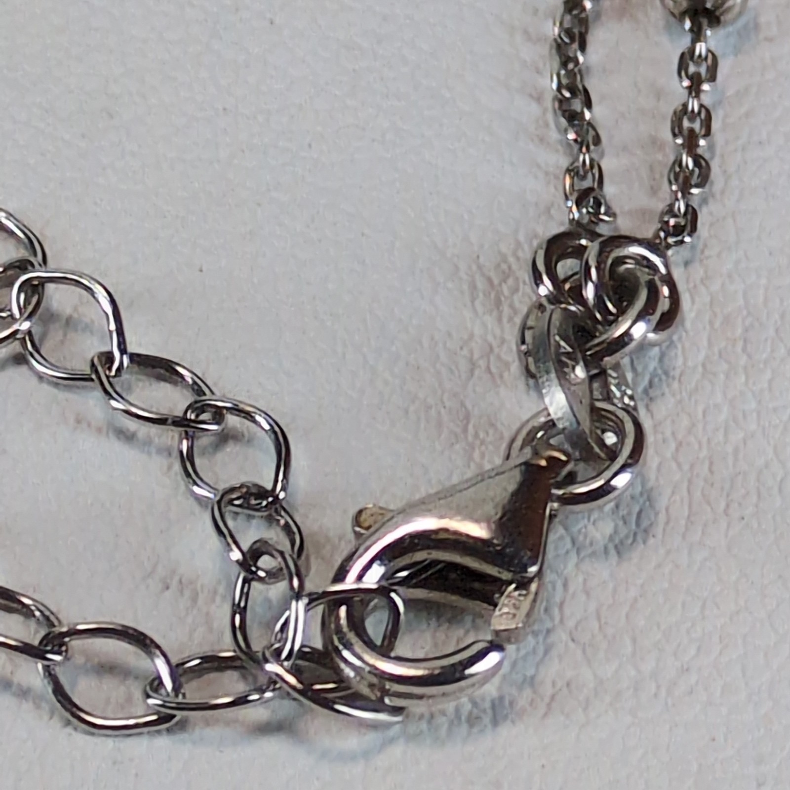 925 Sterling Silver Double Layer Ball Chain ID Tag Necklace 13″-15″ AHM Italy