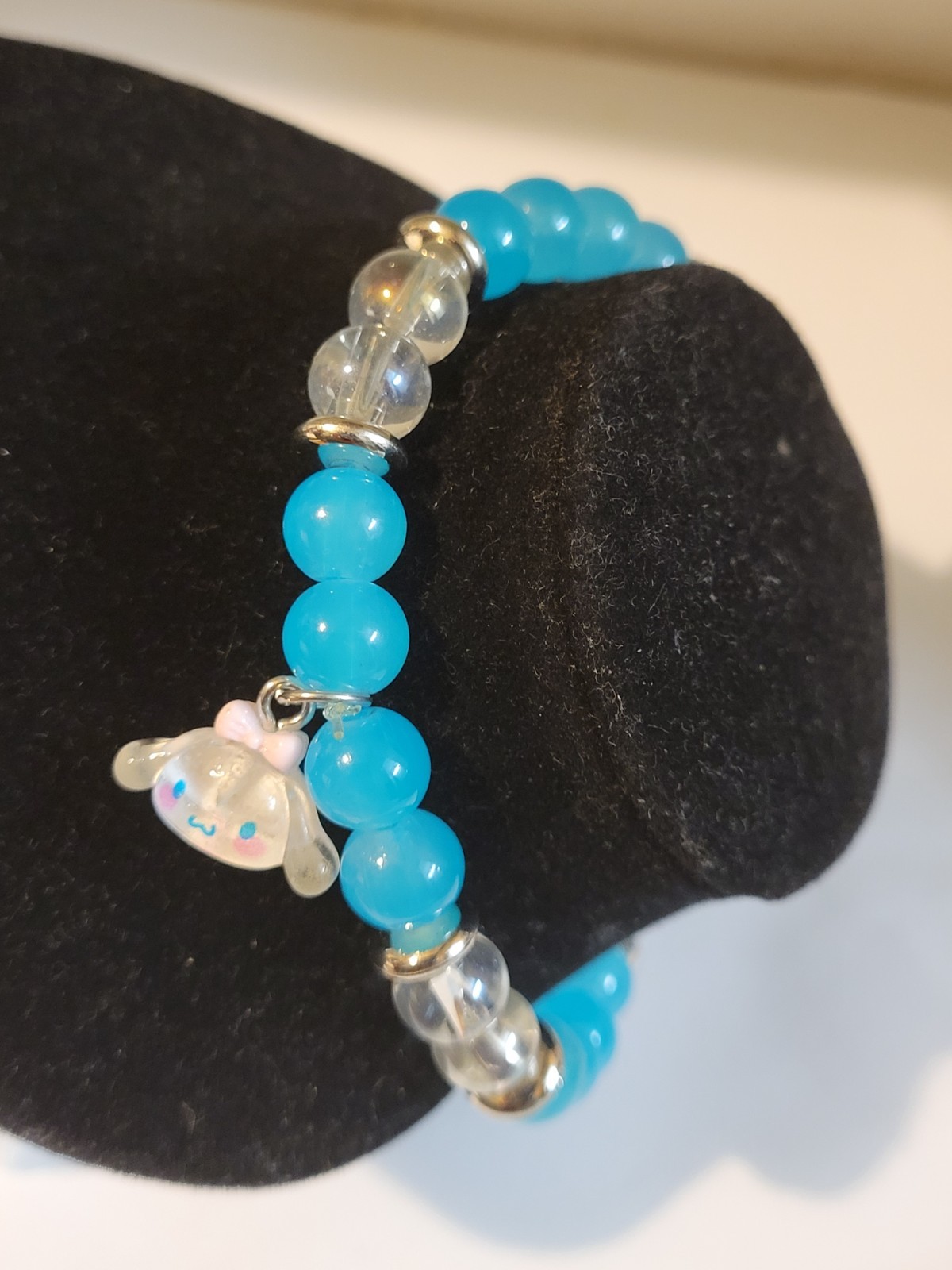 Cinnamoroll Sanrio blue beaded bracelet