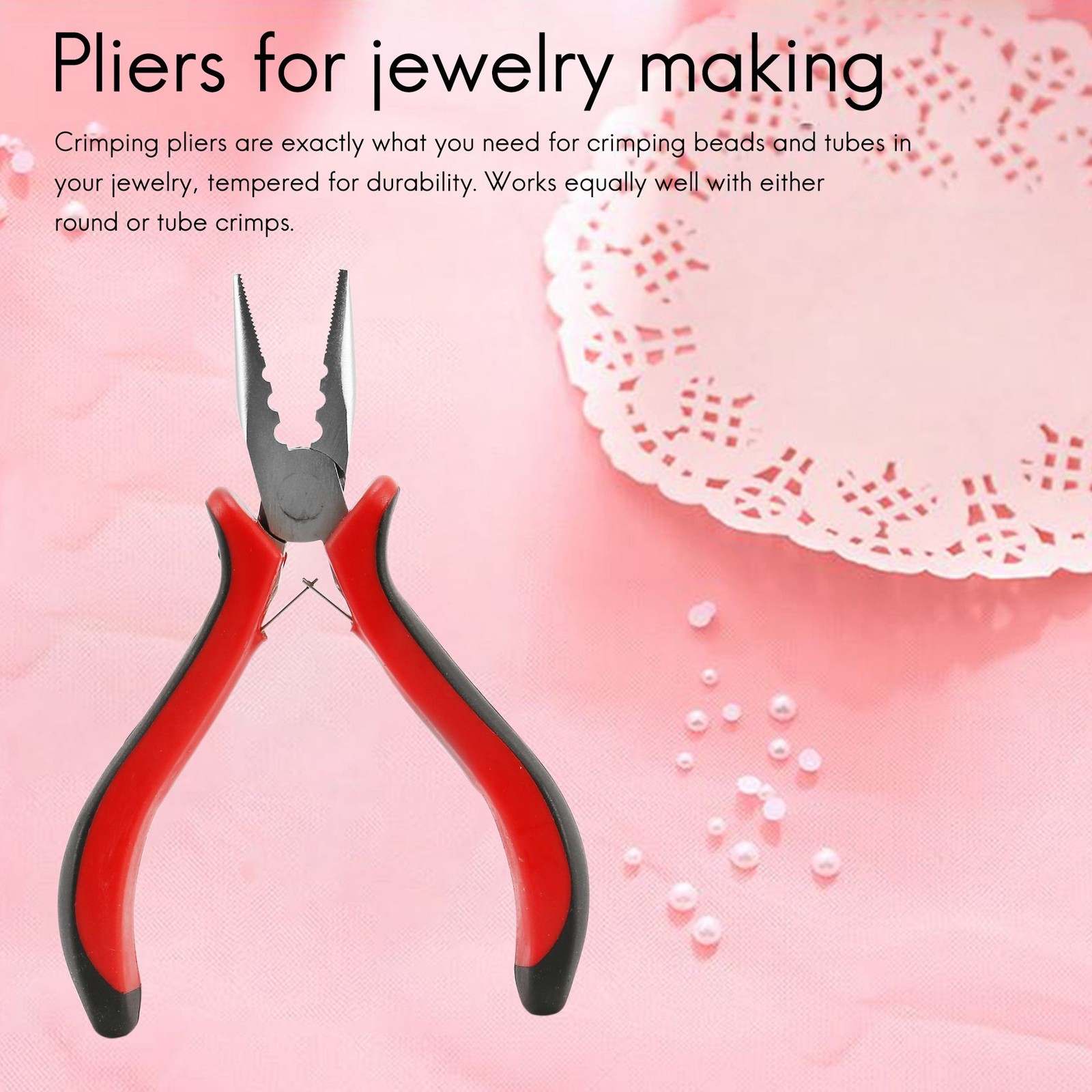 1 Pack 45 Steel Jewelry Bead Crimper Tools Crimping Press Plier for Jewelry9189