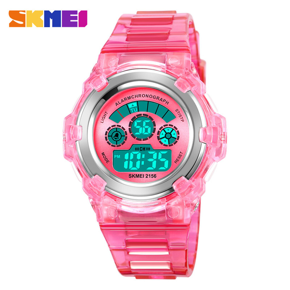 SKMEI Unisex Digital LED Countdown Sport Wristwatch for Men Women Boys Girls