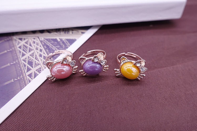 Wholesale 36pcs animal Adjustable ceramic alloy women Ring Wedding gifts Jewelry